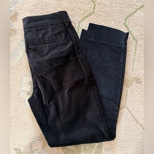 NWOT Boden Straight Stretch Black Velvet Pants